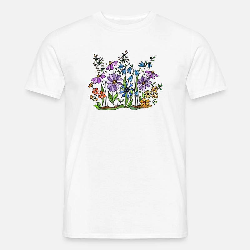 Blumen - Männer T-Shirt - Weiß