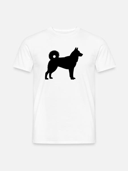 Husky dog silhouette - Männer T-Shirt - Weiß