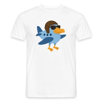 A super bird plane - Men's T-Shirt - white - Front - AI Model Male 178 dark (178cm)