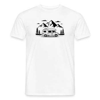 Camping - Männer T-Shirt - Weiß - Vorne - AI Model Male 178 dark (178cm)