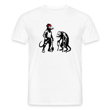 Jung - Alt | Fit - Gebrechlich | Gesund - Krank - Männer T-Shirt - Weiß - Vorne - AI Model Male 178 dark (178cm)