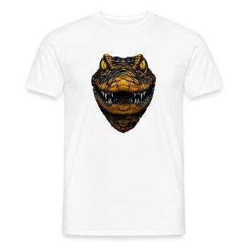 Caïman Crocodile Alligator Reptiles Crocodile Caïmans - T-shirt homme - blanc - Devant - AI Model Male 178 dark (178cm)