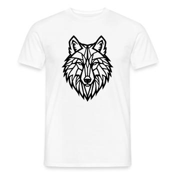 Mystischer Wolf – Wildnis & Freiheit - Männer T-Shirt - Weiß - Vorne - AI Model Male 178 dark (178cm)