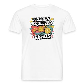 Y2K Pop Humor – Lemon - Men's T-Shirt - white - Front - AI Model Male 178 dark (178cm)