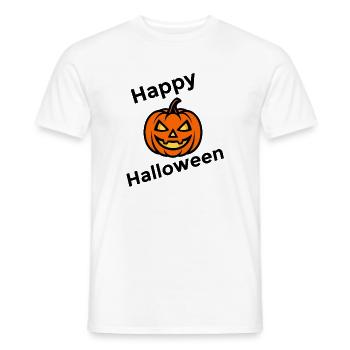 Halloween Kürbis – Happy Halloween - Männer T-Shirt - Weiß - Vorne - AI Model Male 178 dark (178cm)