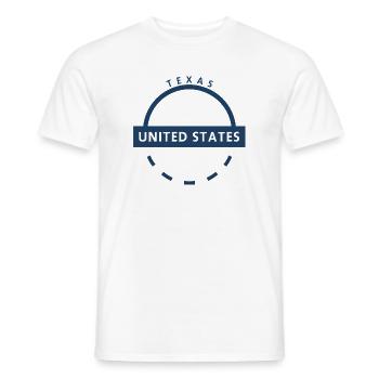 Texas United States Emblem Rundes Siegel - Männer T-Shirt - Weiß - Vorne - AI Model Male 178 dark (178cm)