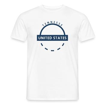 Tennessee U.S. Emblem Circle - Men's T-Shirt - white - Front - AI Model Male 178 dark (178cm)