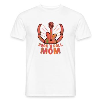 Rock 'n Roll Mom Rock Band Guitar Music - Männer T-Shirt - Weiß - Vorne - AI Model Male 178 dark (178cm)