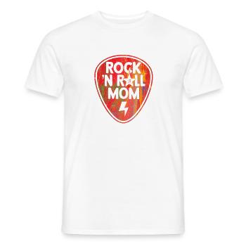Rock 'n Roll Mom Music Guitar Rock Band - Männer T-Shirt - Weiß - Vorne - AI Model Male 178 dark (178cm)