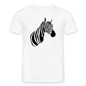 Zebra T-shirt - Männer T-Shirt - Weiß - Vorne - AI Model Male 178 dark (178cm)