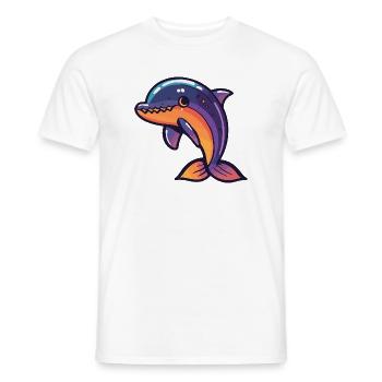 Dolphin Halloween Zombie - Men's T-Shirt - white - Front - AI Model Male 178 dark (178cm)