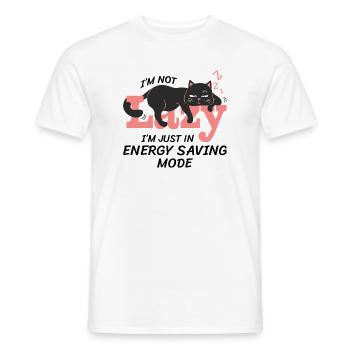 Ich bin nicht faul, ich bin einfach im Energiesparmodus, sondern im Energiesparmodus - Männer T-Shirt - Weiß - Vorne - AI Model Male 178 dark (178cm)