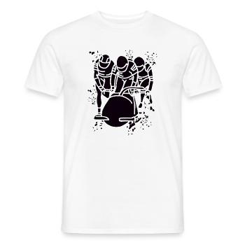 Bobfahrer Bobschlitten Viererbob - Männer T-Shirt - Weiß - Vorne - AI Model Male 178 dark (178cm)