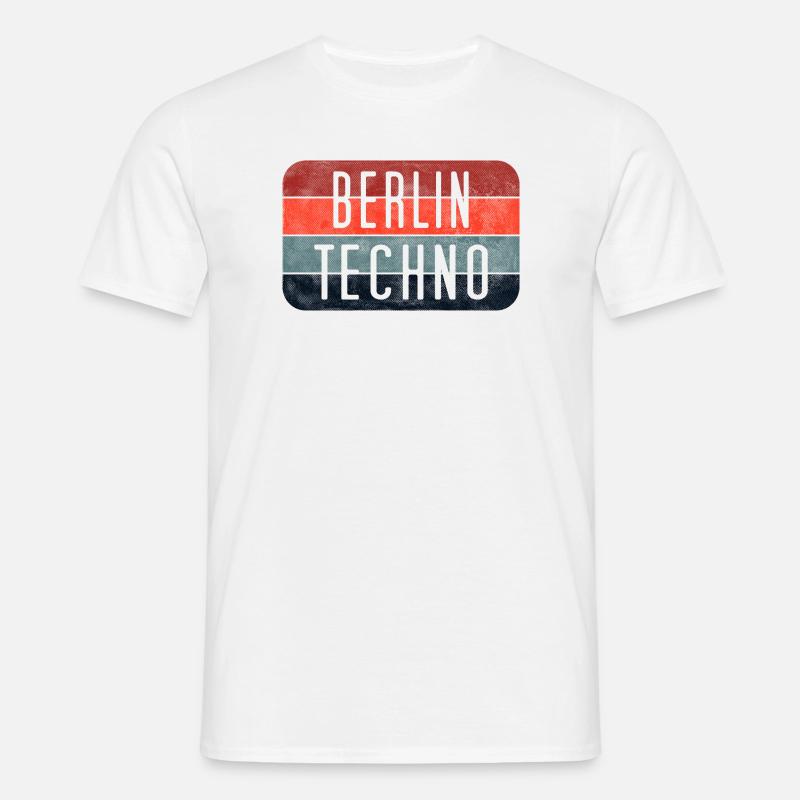 Berlin Techno Text - Männer T-Shirt - Weiß