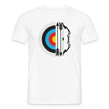 Cible Tir À l'arc Flèche Arc Archer Archerie Sport - T-shirt homme - blanc - Devant - AI Model Male 178 dark (178cm)