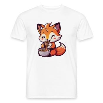 Nouilles Ramen Nouilles Chibi Asia Soupe de nouilles Anime - T-shirt homme - blanc - Devant - AI Model Male 178 dark (178cm)