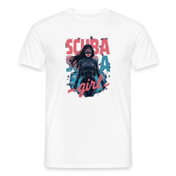 Scuba Girl Taucherin Design - Männer T-Shirt - Weiß - Vorne - AI Model Male 178 dark (178cm)