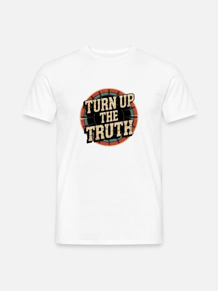 Retro Grunge – Montez la vérité - T-shirt homme - blanc