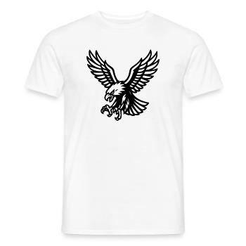 Falke - Männer T-Shirt - Weiß - Vorne - AI Model Male 178 dark (178cm)