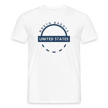 North Dakota emblem motif - Men's T-Shirt - white - Front - AI Model Male 178 dark (178cm)