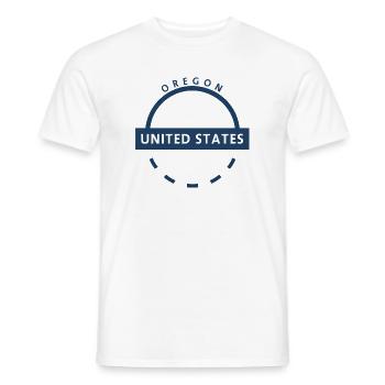Oregon-Emblem, USA - Männer T-Shirt - Weiß - Vorne - AI Model Male 178 dark (178cm)