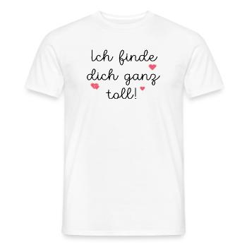 FIND FRIENDSHIP GREAT - Men's T-Shirt - white - Front - AI Model Male 178 dark (178cm)