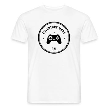 Adventure mode on - Men's T-Shirt - white - Front - AI Model Male 178 dark (178cm)