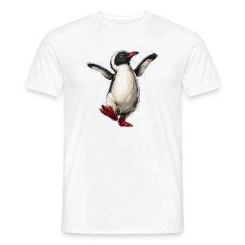 Cheerful Penguin :) - Men's T-Shirt - white - Front - AI Model Male 178 dark (178cm)