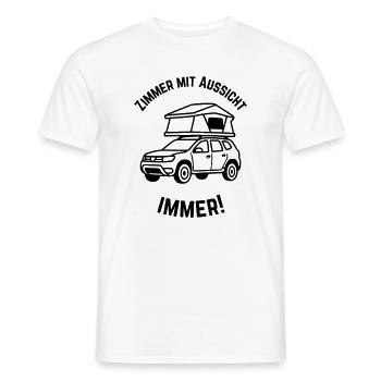 Roof tent with a view - Men's T-Shirt - white - Front - AI Model Male 178 dark (178cm)