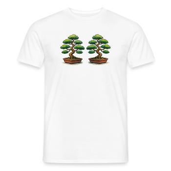 Doppelbonsai Zwillinge - Männer T-Shirt - Weiß - Vorne - AI Model Male 178 dark (178cm)