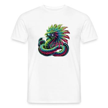 Azteken Drache - Männer T-Shirt - Weiß - Vorne - AI Model Male 178 dark (178cm)