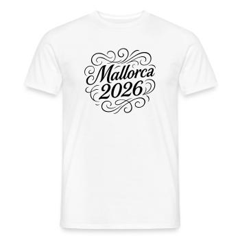 Majorque 2026 - T-shirt homme - blanc - Devant - AI Model Male 178 dark (178cm)