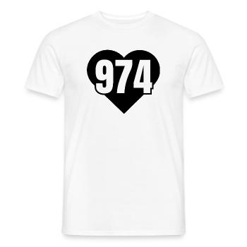 Nummer 974 in schwarz-weiß - Männer T-Shirt - Weiß - Vorne - AI Model Male 178 dark (178cm)