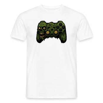 Zombie Controller Grunge Tee - Männer T-Shirt - Weiß - Vorne - AI Model Male 178 dark (178cm)