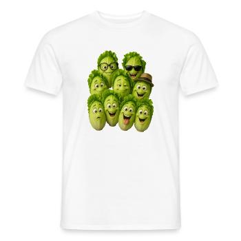 Laughing Lettuce Troop - Men's T-Shirt - white - Front - AI Model Male 178 dark (178cm)