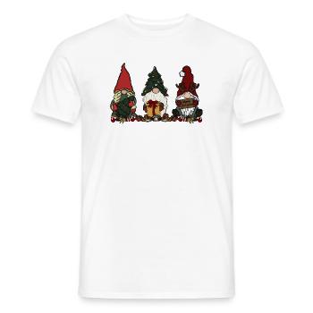 Noël des gnomes - T-shirt homme - blanc - Devant - AI Model Male 178 dark (178cm)