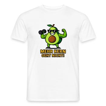 Avocado Kraftpaket Kernstark Gemüse Illustration  - Männer T-Shirt - Weiß - Vorne - AI Model Male 178 dark (178cm)