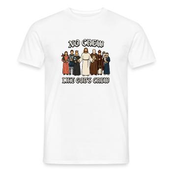 Équipage du Dieu catholique - Jésus-Christ - T-shirt homme - blanc - Devant - AI Model Male 178 dark (178cm)