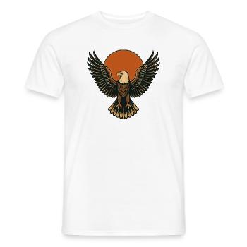 Eagle at sunrise - Men's T-Shirt - white - Front - AI Model Male 178 dark (178cm)