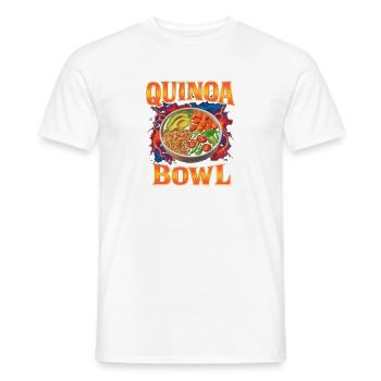 Bol de quinoa Nourriture préférée Drôle Bizarre des années 90 Qui - T-shirt homme - blanc - Devant - AI Model Male 178 dark (178cm)