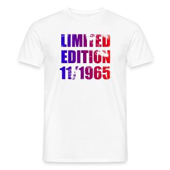 60e anniversaire Edition limitée 11/1965 - T-shirt homme - blanc - Devant - AI Model Male 178 dark (178cm)
