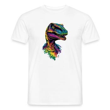 Raptor Vélociraptor Dinosaure Dino Raptors - T-shirt homme - blanc - Devant - AI Model Male 178 dark (178cm)