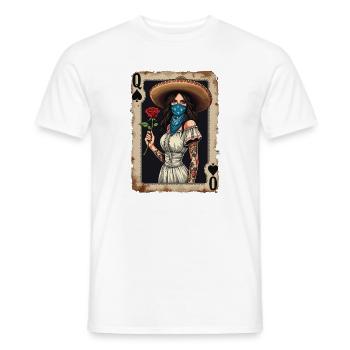 Mariachi Queen mit Rose - Männer T-Shirt - Weiß - Vorne - AI Model Male 178 dark (178cm)