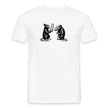 Ratten Noir Spiegelduell - Männer T-Shirt - Weiß - Vorne - AI Model Male 178 dark (178cm)