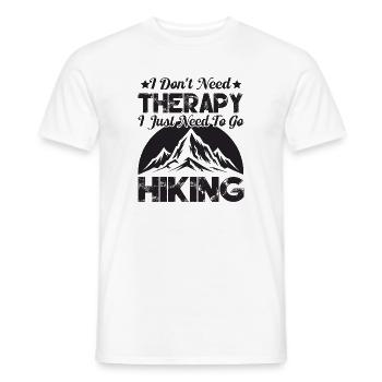 Je n’ai pas besoin de thérapie. J’ai juste besoin de faire de la randonnée. - T-shirt homme - blanc - Devant - AI Model Male 178 dark (178cm)