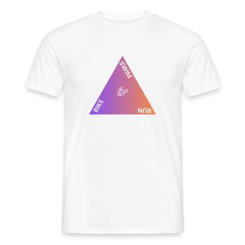 Triathlon Triangle Gradient - Men's T-Shirt - white - Front - AI Model Male 178 dark (178cm)