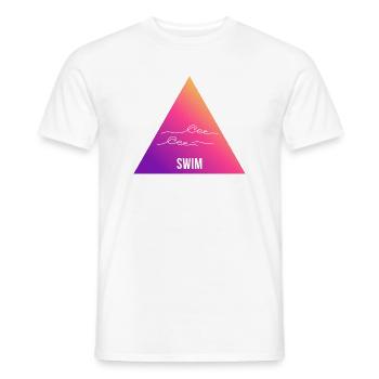 Schwimmen Gradient Dreieck Wellen - Männer T-Shirt - Weiß - Vorne - AI Model Male 178 dark (178cm)