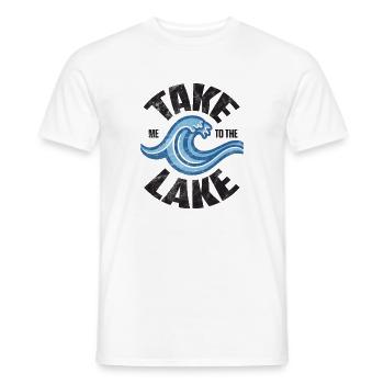 Take me to the lake - Retro Welle - Männer T-Shirt - Weiß - Vorne - AI Model Male 178 dark (178cm)