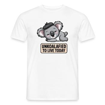 Unkoalafied - Funny Koala T-Shirt - Men's T-Shirt - white - Front - AI Model Male 178 dark (178cm)