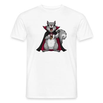 Cute Halloween Vampire Squirrel Cartoon - Men's T-Shirt - white - Front - AI Model Male 178 dark (178cm)